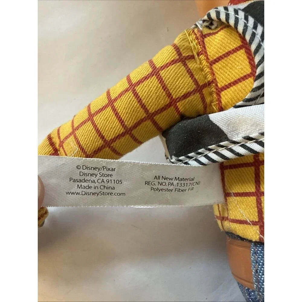 vintage Disney Pixar Toy Story Woody Pull String Talking Doll 15" WORKS No Hat - Picture 11 of 11